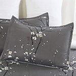 YEPINS Soft Quilt Duvet Cover Set with Zipper Closure and Corner Ties, Tree Branch Printed Pattern, Grey and White Colour, Reversible Design- Brushed Microfiber Super King Size(260X220CM)
