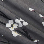 YEPINS Soft Quilt Duvet Cover Set with Zipper Closure and Corner Ties, Tree Branch Printed Pattern, Grey and White Colour, Reversible Design- Brushed Microfiber Super King Size(260X220CM)